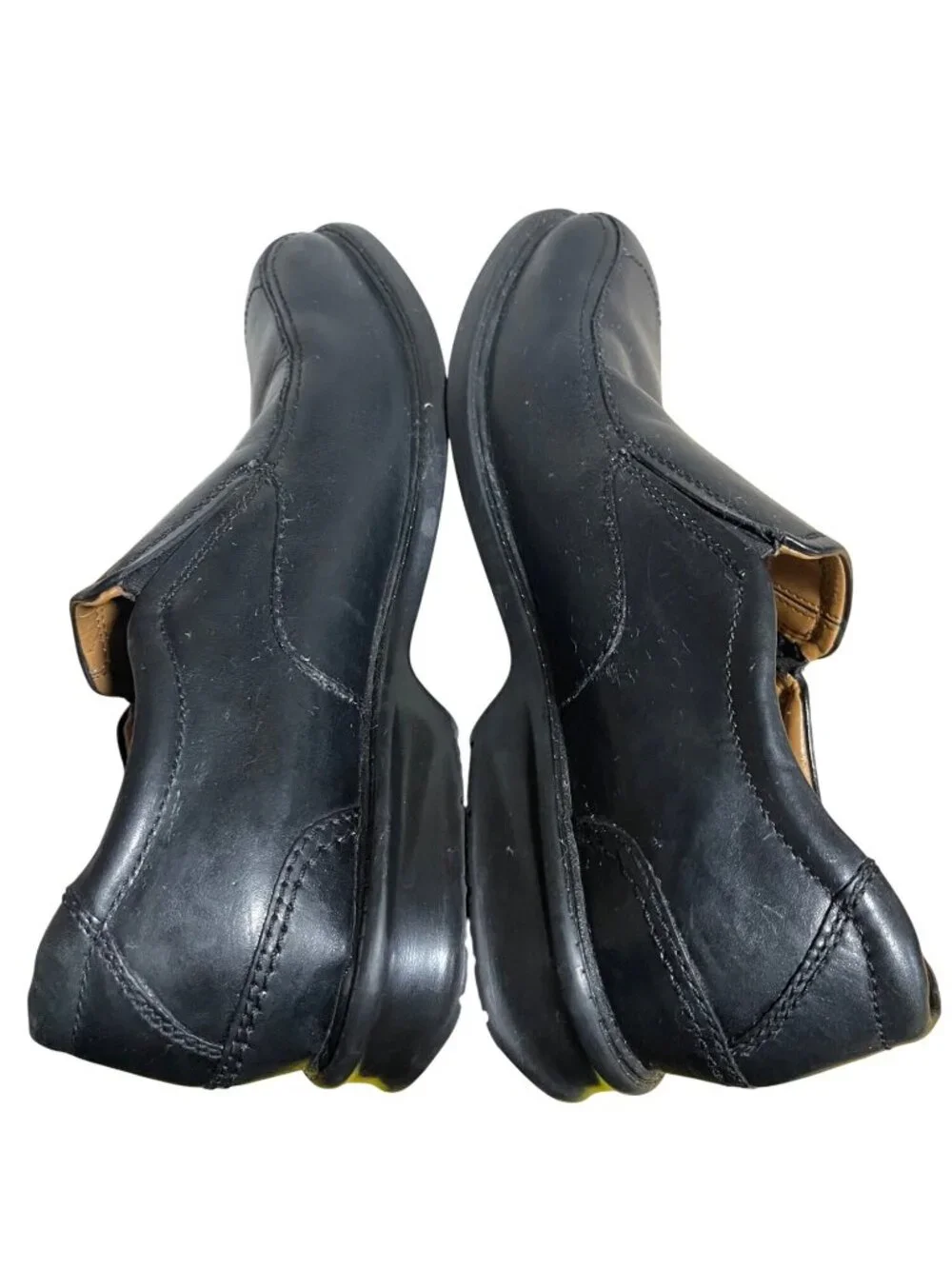 Clarks Mens Escalade Step Loafer Size 10.5 M Black Leather READ DESCRIPTION